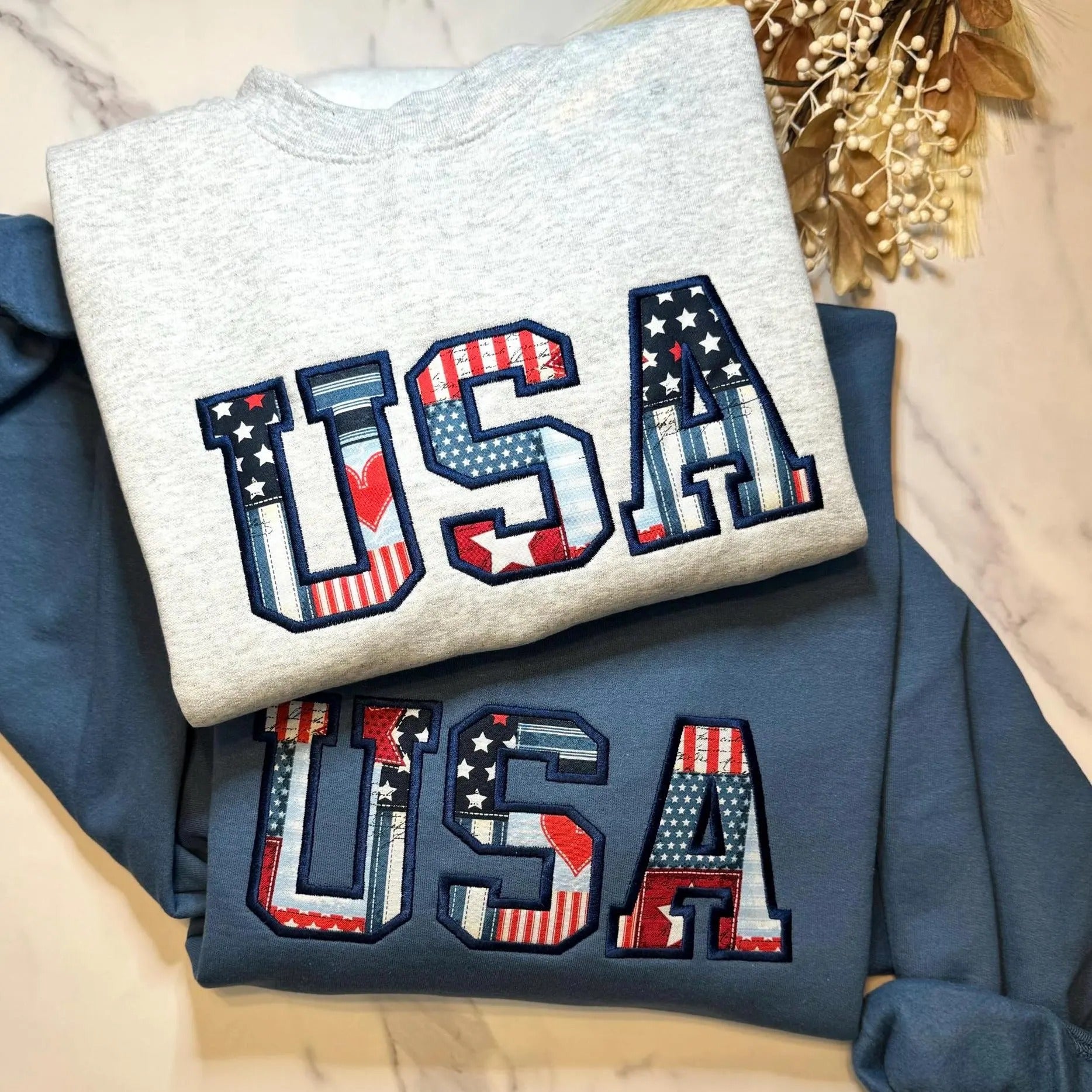 USA Embroidered Sweatshirt, American Flag Sweatshirt, America Sweatshirt, USA Applique Sweatshirt, 4th of July Sweatshirt, Cute Sweatshirt USA Embroidered Sweatshirt, American Flag Sweatshirt, America Sweatshirt, USA Applique Sweatshirt, 4th of July Sweatshirt, Cute Sweatshirt